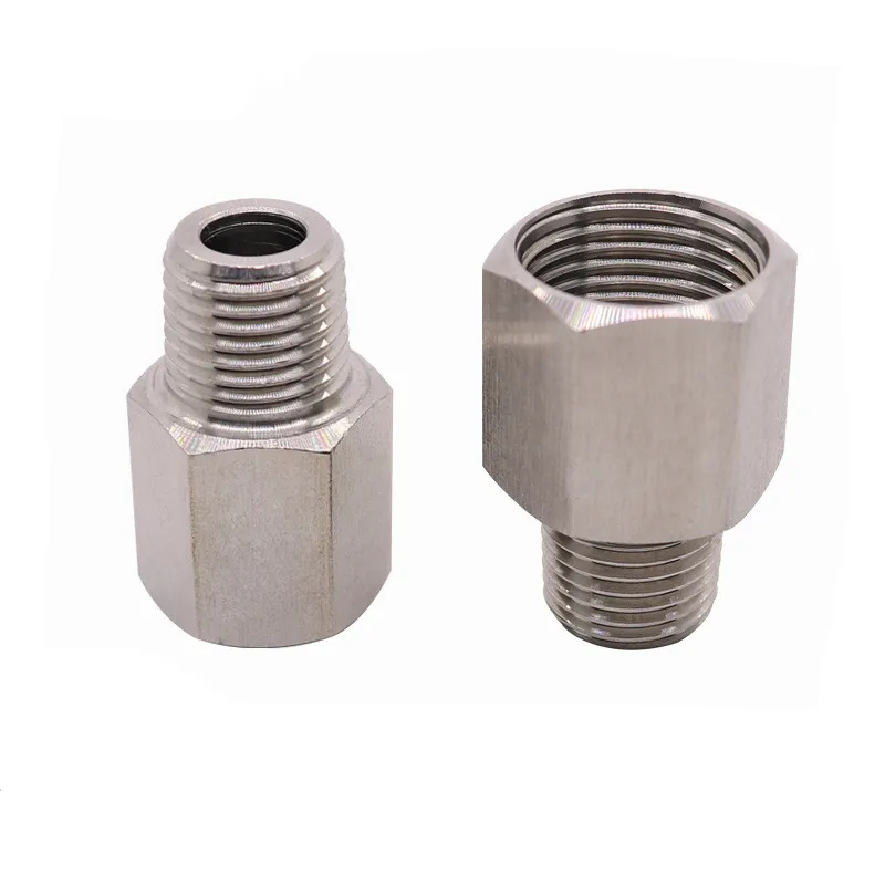 

M10 M14 M16 M20 1/8"1/4"3/8"1/2"BSP Male To Female Thread 304 Stainless Steel Socket High Pressure Resistant Pipe Fitting