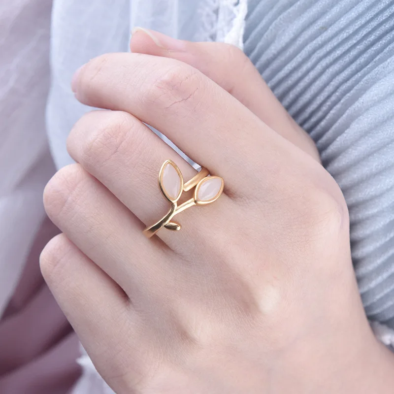 

High Quality Original Jade Rings For Women Luxury Fashion Korean Style Adjustable Aestethic Crystals Fast Free Shipping