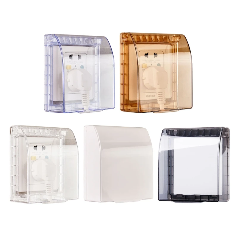

Waterproof Switch Socket Dustproof Cover Bathroom Kitchen Socket Splashproof Box