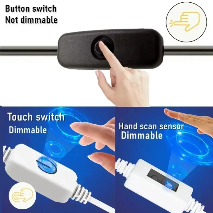 Фото 5V USB COB Светодиодная лента 3M 4M 5M Сенсорная линейная лента с затемнением Гибкая диодная лента Внутреннее освещение ТВ Зеркало Подсветка Декор комнаты №5