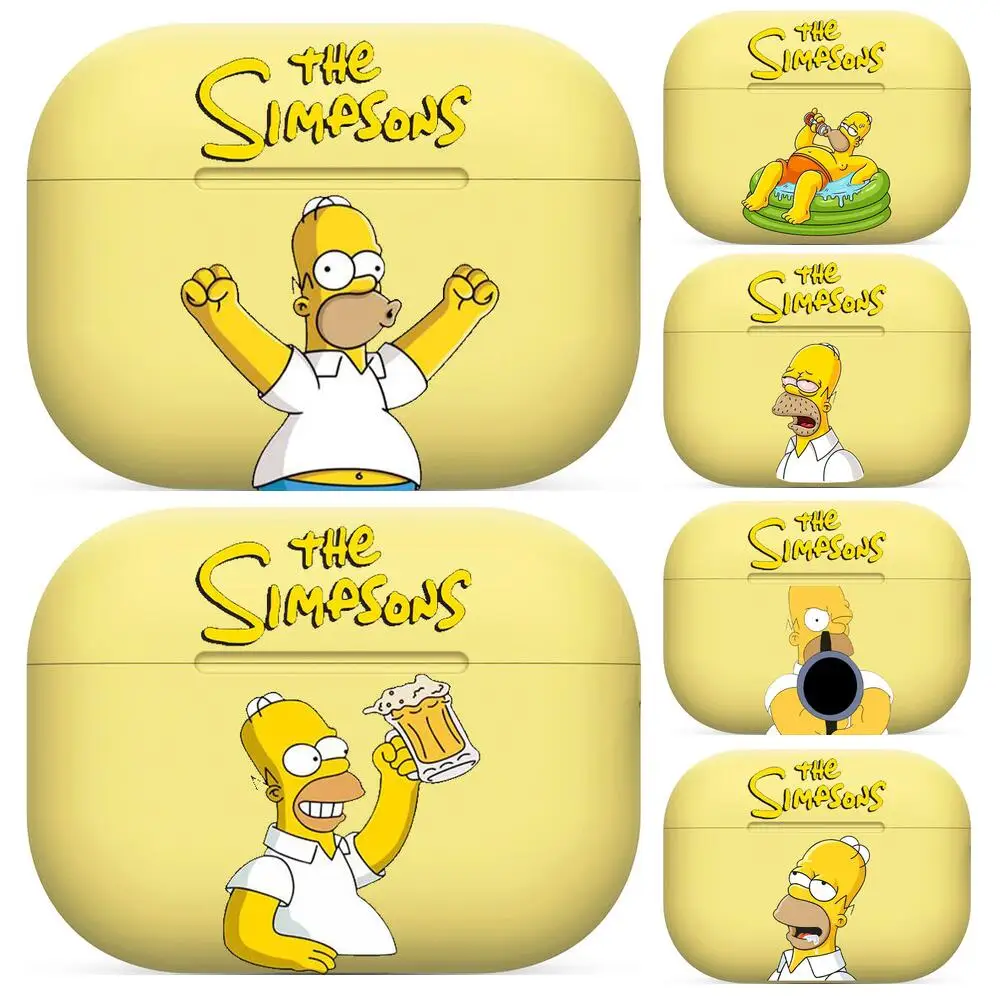 

Cartoon Simpson For Airpods pro 3 Airpods 1 2 Protective Bluetooth Wireless Earphone Cover Air Pods cases yellow 1 2 pro