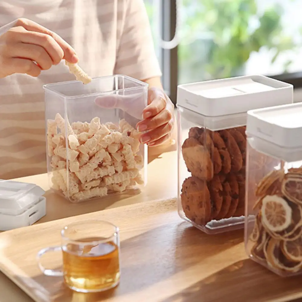 

Airtight Organizer Storage Container 8% Hot Sales!!! Food Kitchen Pantry Square Cereal Bottle