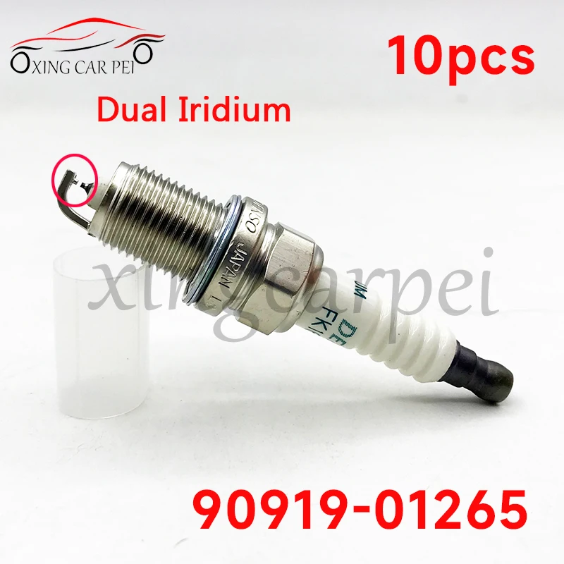 10 шт. 90919-01265 FK16R-A8 двойная иридиевая Свеча зажигания для Toyota Yaris Prius C 2012 л Hybird