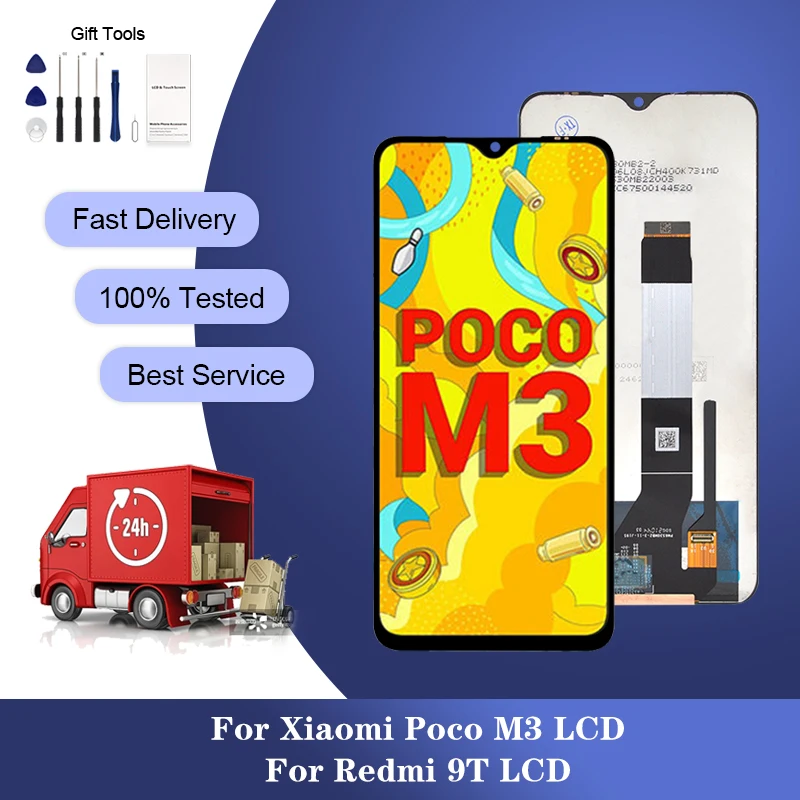 

For Xiaomi Poco M3 LCD Screen Touch Digitizer For Redmi 9T Lcd Note 9 4G Display M2010J19CG Assembly With Frame Wholesale
