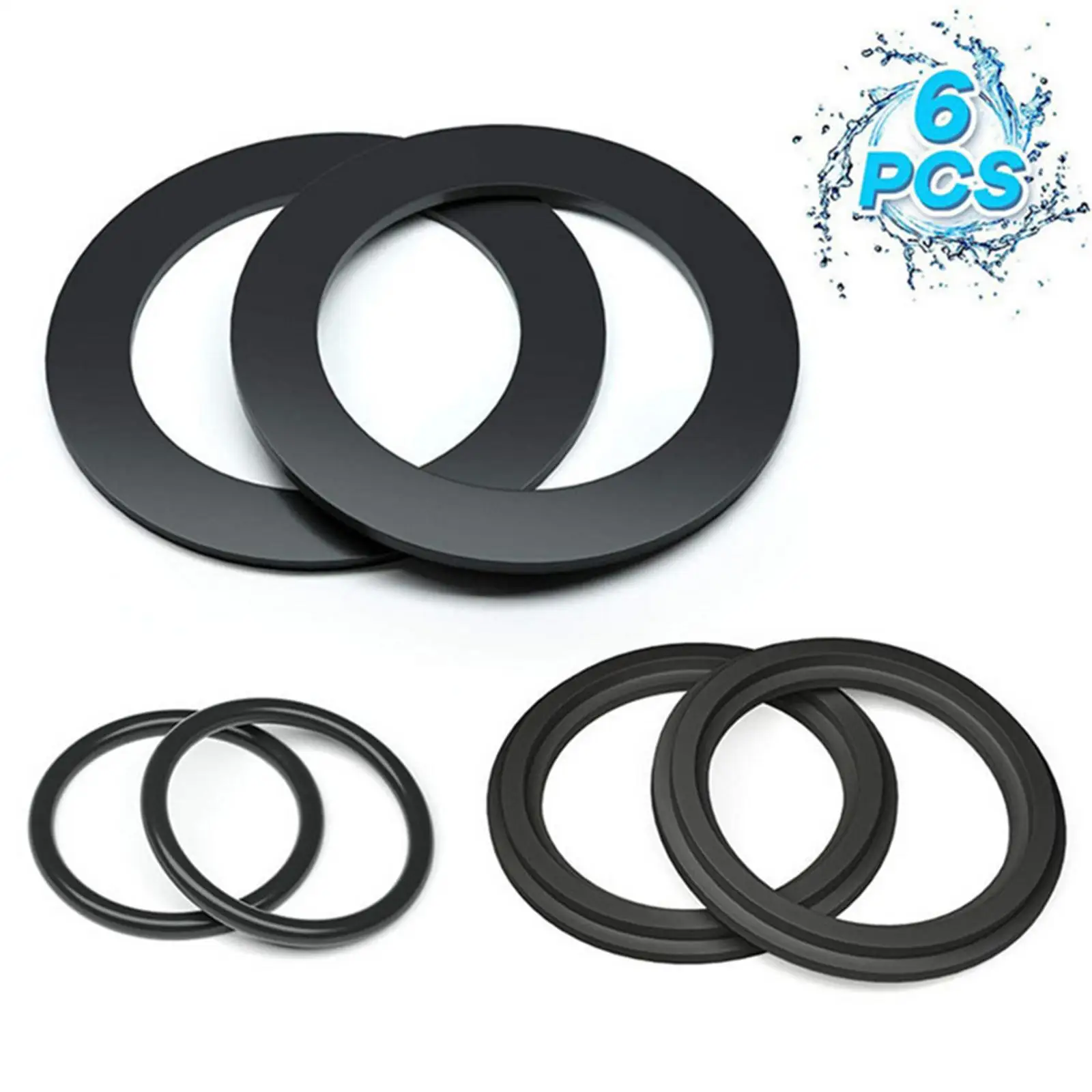 

6x Connector Seals Gaskets Gasket Replacements with Gasket Pool Column Rubber Gasket for 10745, 10262 and 10255