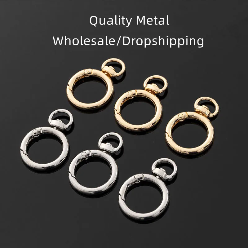 5pcs/Lot Metal Hook Keychain Buckle O Ring Clasp Bag Strap Hanging Buckles Decoration Sanpd Rings Hooks Keyring Accessory - купить по