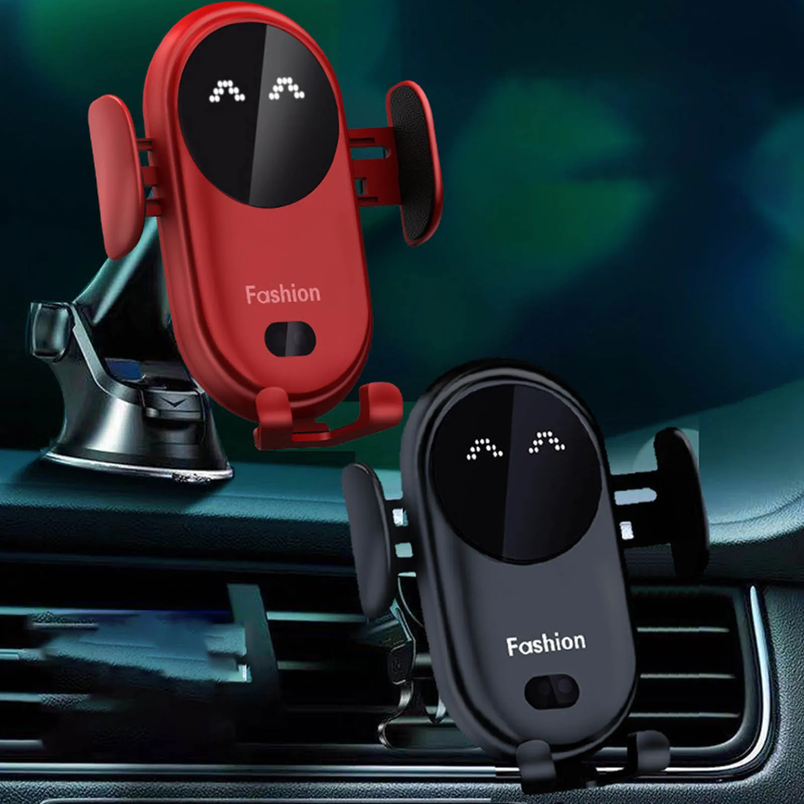 

Universal 15W Wireless Charger Car Phone Holder Smart Sensor Fast Charging Auto Clamping Air Vent Phone Holder Stand for IPhone