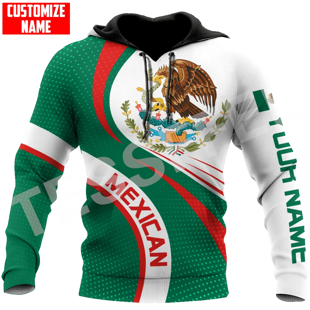 

Mexico Eagle Rooster Skull Country Custom Name Flag Tattoo Pullover 3DPrint Unisex Harajuku Autumn Long Sleeves Casual Hoodies Z