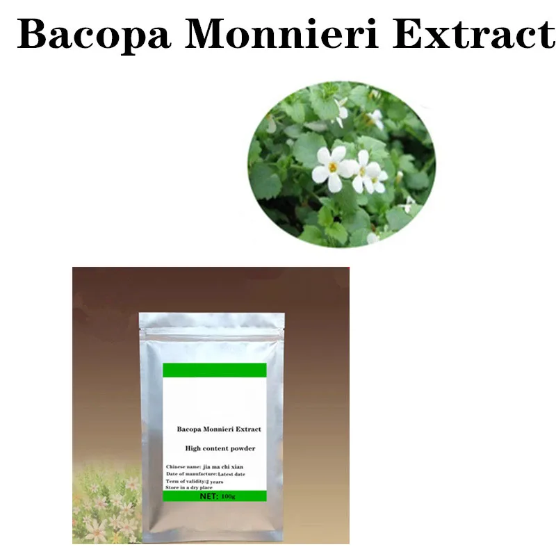 

Organic Bacopa Monnieri powder 50:1 Focus and Attention,Fight Against Anxiety Bacosides for Memory Boost free shipping