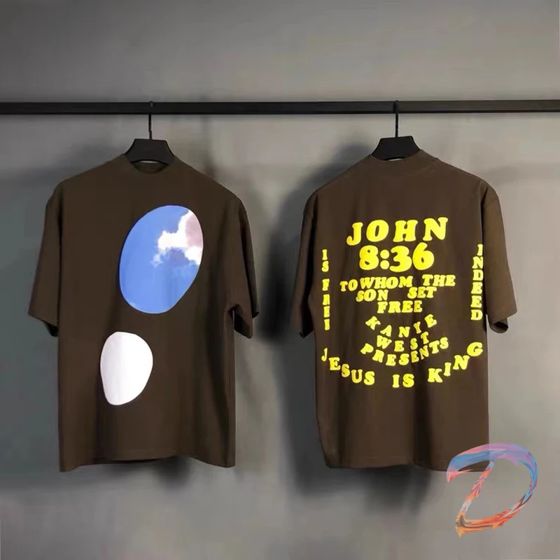

CPFM XYZ KANYE JESUS IS KING T-shirt Foam Logo Blue Sky Print T Shirt