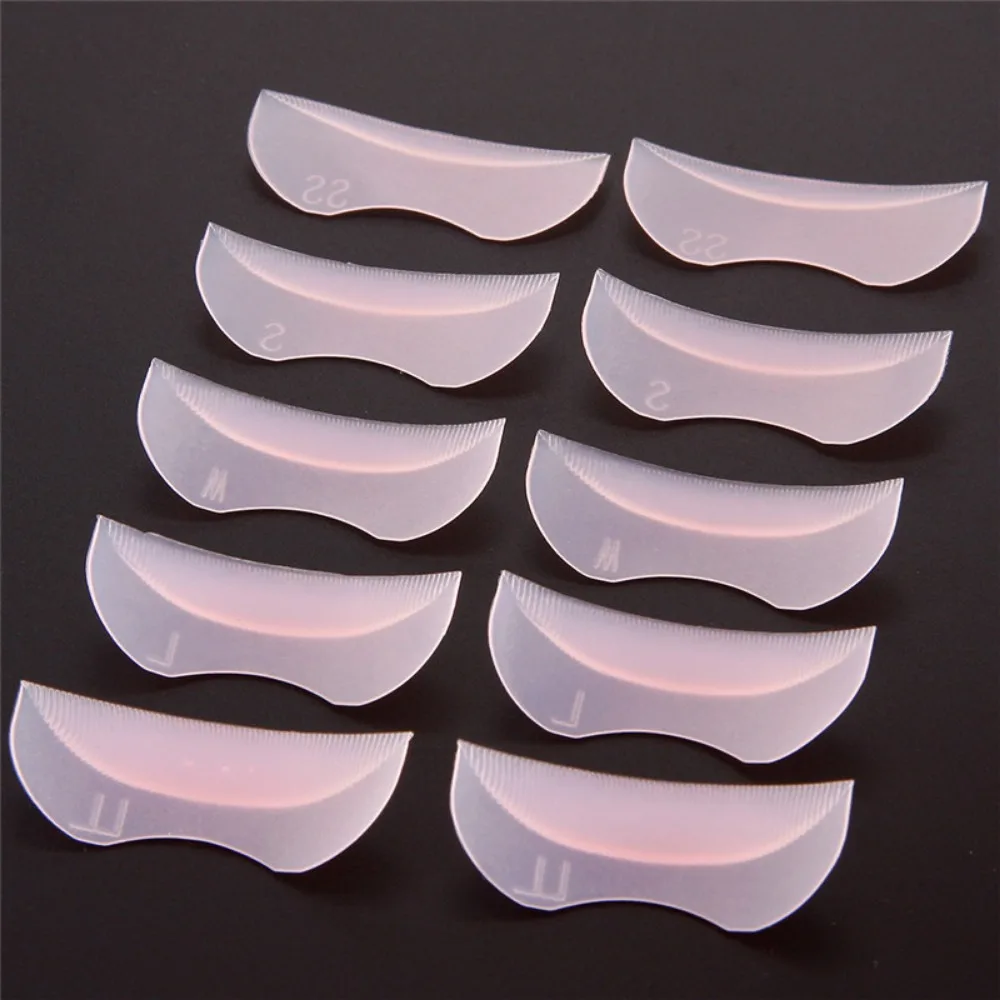 

10 Pairs Fashion Silicone Lashes Rods Shield Makeup Eyelash Perm Pad 3D Eyelash Curler Applicator Tool Beauty Tool