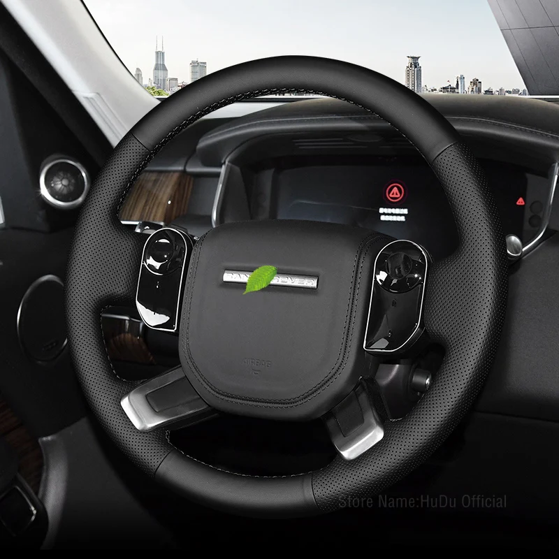 

For Land Rover Range Rover Evoque Freelander Discoverer Range Rover DIY Leather Car Steering Wheel Cover Accessories Interior