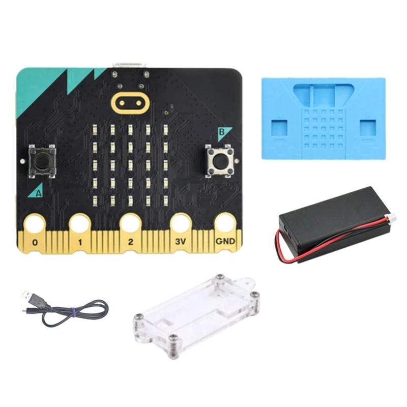 

BBC Micro:Bit V2 Development Board Kit with Built-in Speaker and Microphone DIY Programming Learning Micro:Bit Board