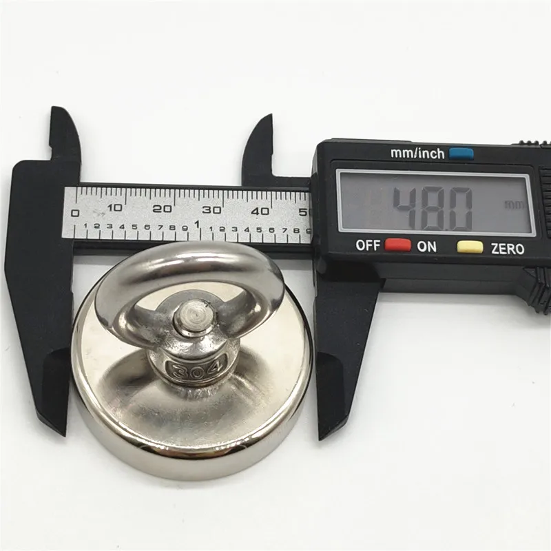 

Мощный Неодимовый магнит, сильный, для поиска крючка, речной рыбалки, держатель оборудования, монтажный, с кольцом D48