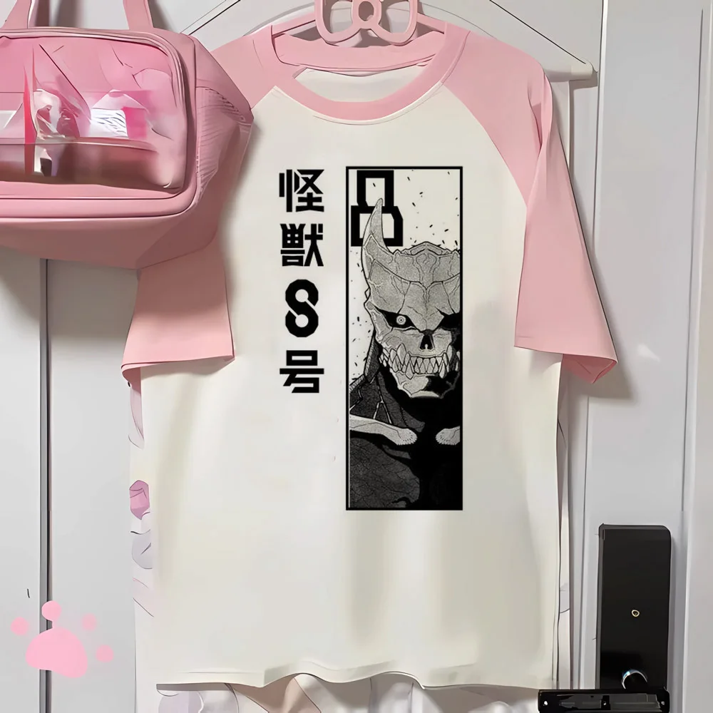 Футболки Kaiju No 8 Женский Топ для отдыха женская одежда с графическим принтом 2000s y2k