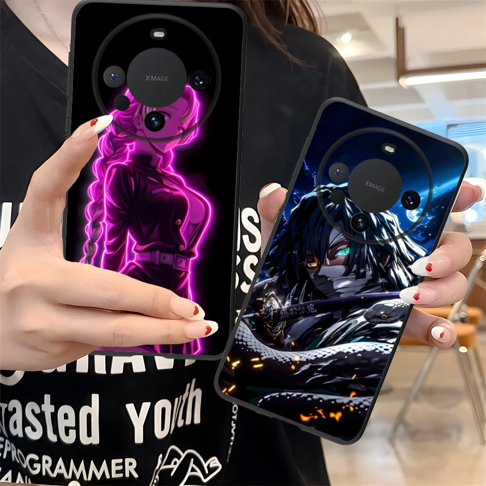 Цветной неоновый чехол для мобильного телефона Demon Slayer Huawei Mate 60 50 40 30 20 10 Pro Plus Lite E 5G