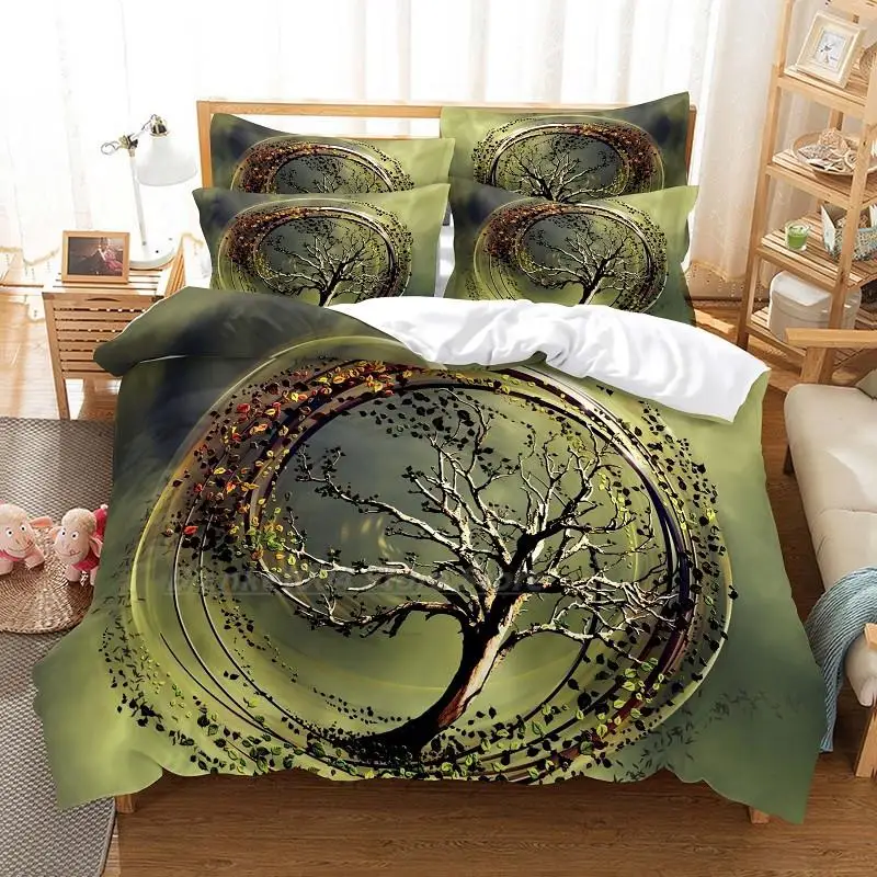 

Magic Tree New Products Bedding Duvet Cover 3D Digital Printing Bed Sheet Fashion Design 2-3Piece Quilt Cover Bedding Set