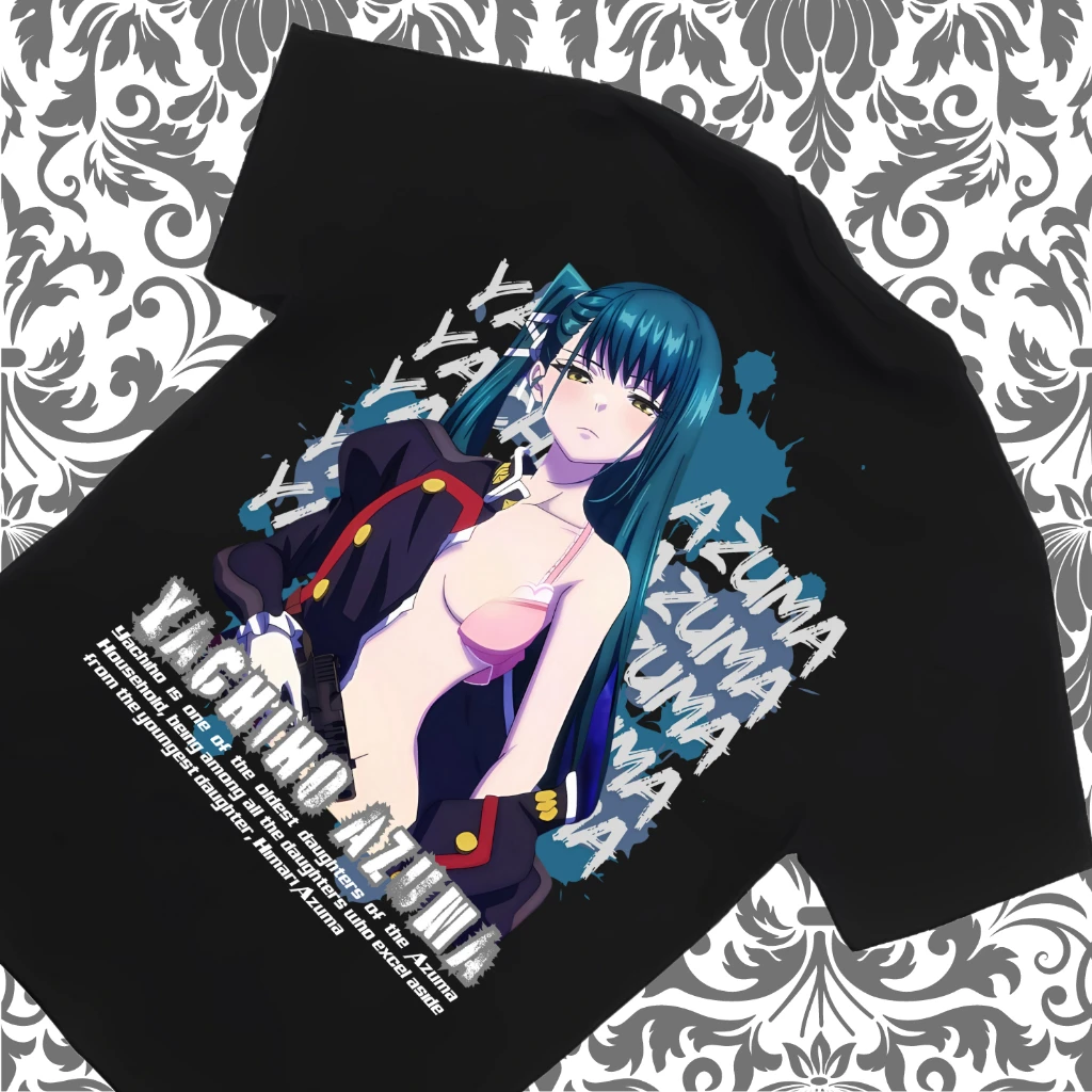 KRONE Kaos Anime YACHIHO AZUMA Katun Premium 24s Tshirt Distro Oversize Dewasa