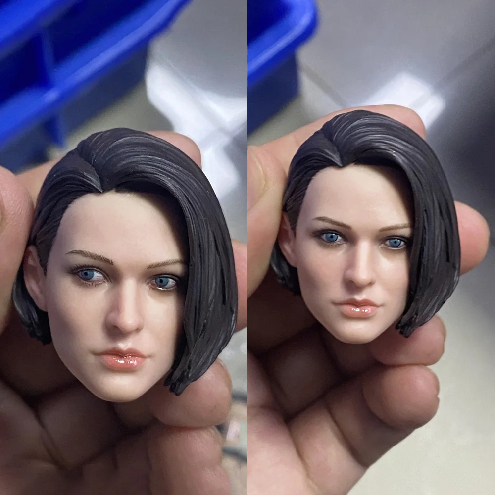 

2 Styles 1/6 Scale Head Carving Jill Valentine Female Soldier Model PVC Short Hair Suitable 12Inch Action Figure Body Boll