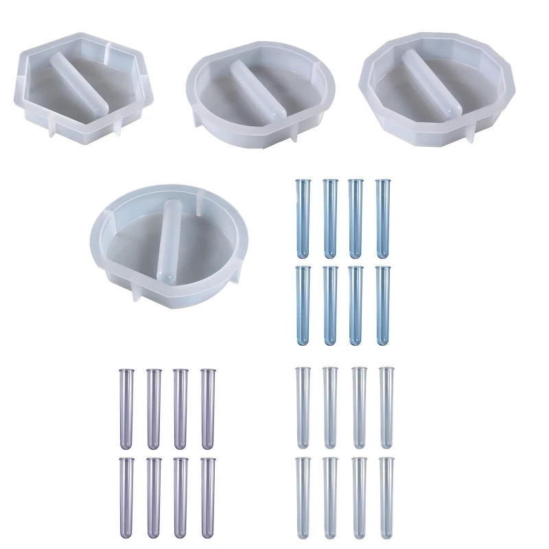 

L21E Test Tube Vase Silicone Bracket Mold Flower Pot Used to Spread Hydroponic Plant Flower Display Home Office Decoration