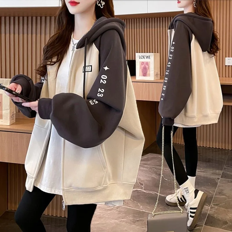 Зимняя одежда Женская больших размеров 2024 Новый кардиган Верхняя осенне-зимняя