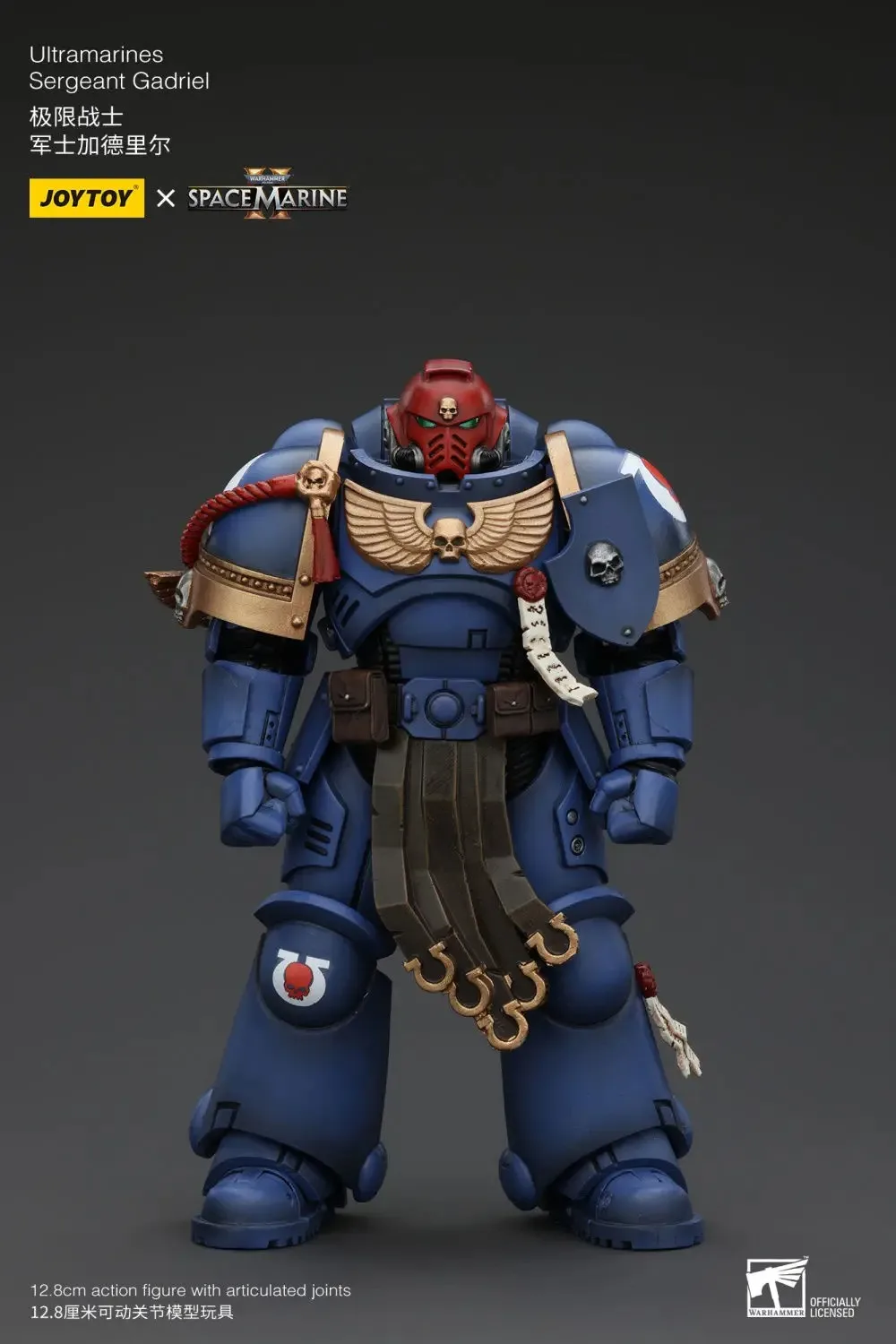 Фото JOYTOY Warhammer 40K 1/18 Фигурки Uitramarines Sergeant Gadriel Модель игрушки для мальчиков Подарки 3,75 дюйма №2
