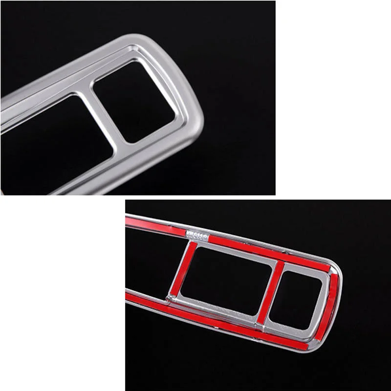 

Car Switch Panel Cover Inner Interior Side Silver Trim ABS Accessories Door