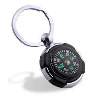 creative tyre compass stainless steel keychain business gift key chain men women tyres key strap waist wallet keychains keyrings