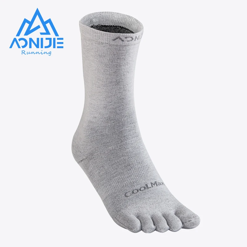 

One Pair AONIJIE E4831 Men Middle Tube Sports Bottoming Socks Thin Stocking Running Fivetoes Socks Toe Socks for Running Hiking