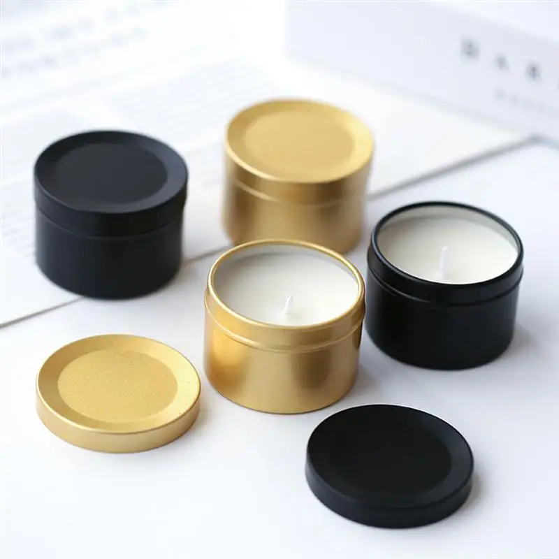 

6pcs Empty Candle Cans DIY Facial Cream Jars Aluminum Candle Containers
