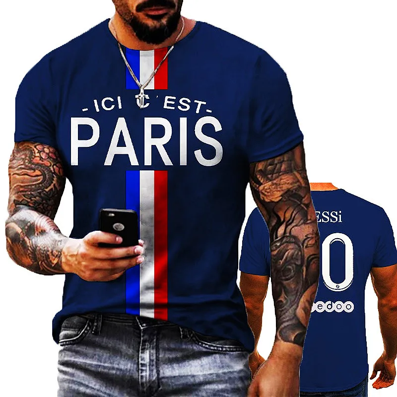 

Summer New Casual Sports 3d Print men's T-shirt 2022 Men and Women Fans Paris Cool Fashion Men's XXS-6XLHigh Quality Hot Sale