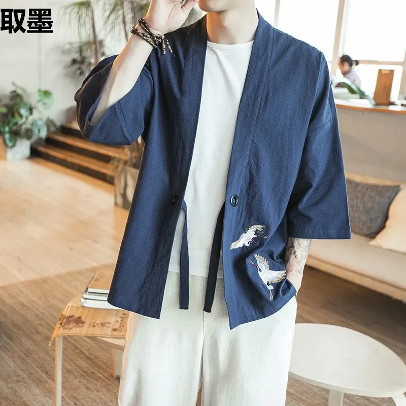 Весенне-летняя тонкая куртка свободного кроя ханьфу в китайском стиле винтажная