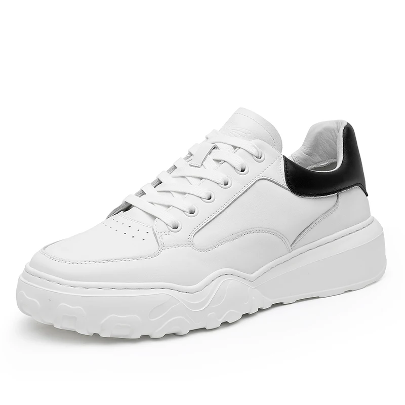 

DESAI Brand Sport Men Casual Shoes Cohide Upper White Male Sneakers Laces Up Summer Breath 2022 Design Soft Footwear
