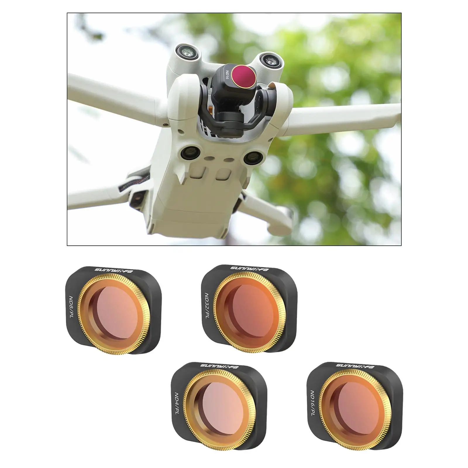 

ND4/PL Camera Lens Filter Multi Coated Filters Combo Camera Lens for DJI Mini 3 Pro Quadcopter Drone Spare Parts