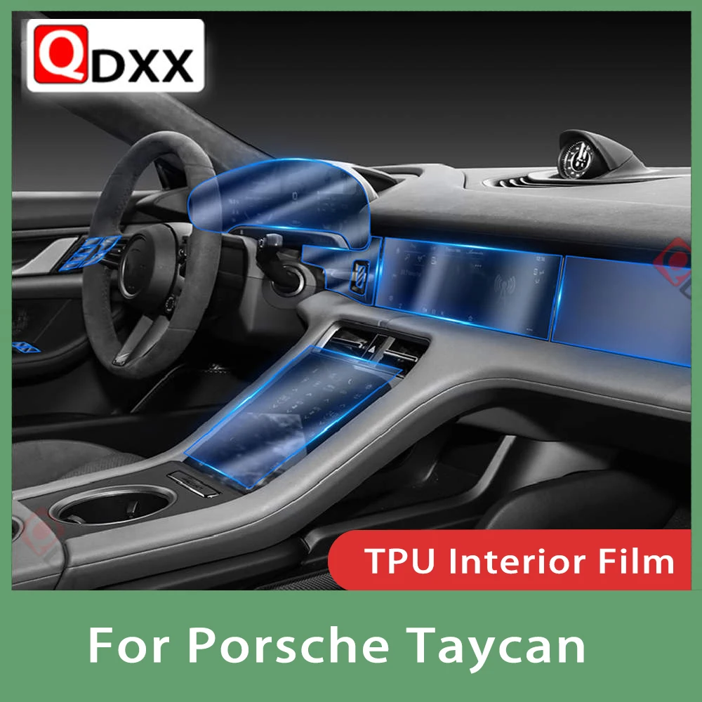 

For Porsche Taycan 2019-2022 Car Interior Center console Transparent TPU Protective film Anti-scratch Repair film Accessories