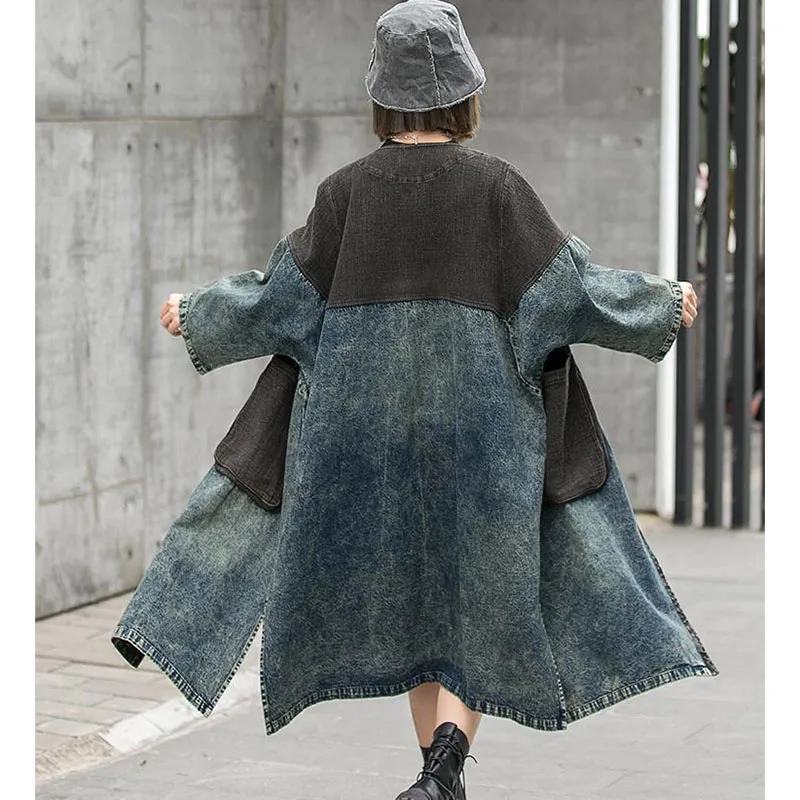 Осенние новые модные джинсовые куртки с вентиляционным отверстием женские