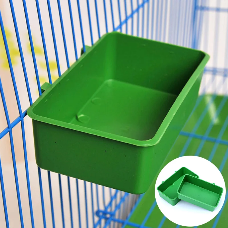 Hanging Small Parrot Cage Pet Bird Bath Tub Accessories