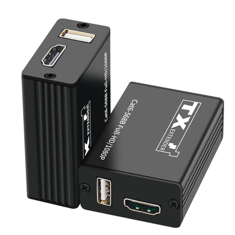 

Удлинитель HDMI KVM HD USB 30 м, сетевой Ethernet-кабель Rj45 Cat6, видеоконвертер для сетевого видеорегистратора, регистратора, ноутбука, ПК, монитора ТВ