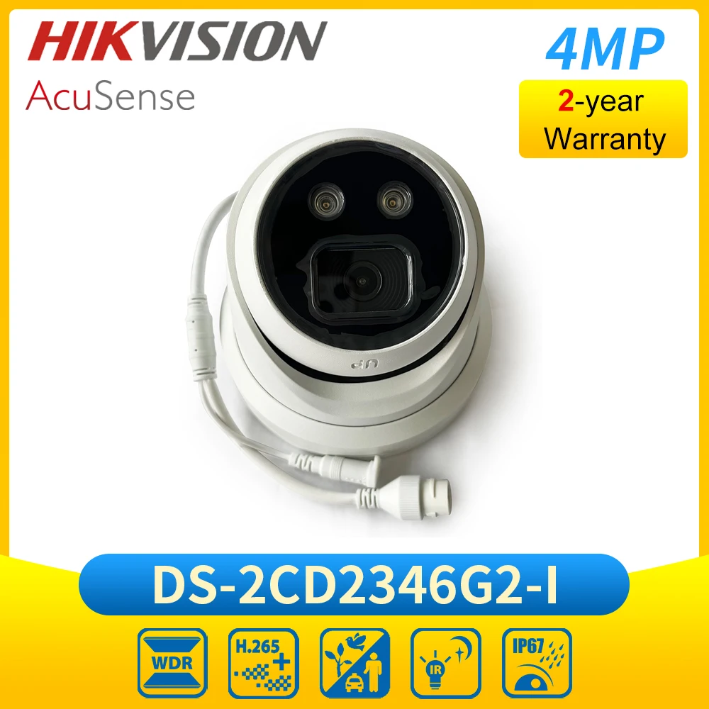 

Hikvision DS-2CD2346G2-I 4MP AcuSense Turret Network CCTV Camera Powered by Darkfighter POE IP67