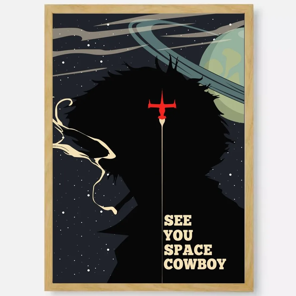 Аниме C-Cowboy Bebop плакат HD искусство липкая стена водонепроницаемый дом гостиная