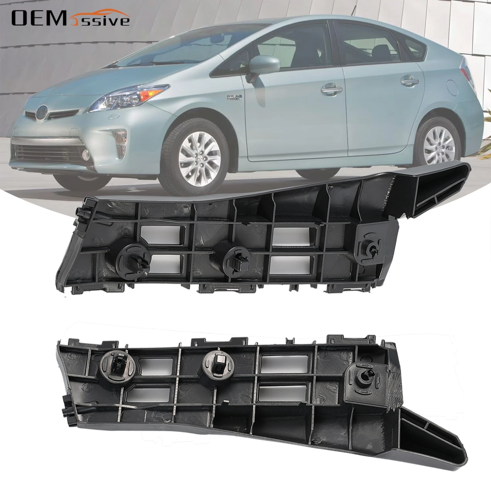 

Для Toyota Prius Base 2010 2011 2012 13 14 15 автомобильные кронштейны для крепления переднего бампера, проставка, левая и правая пара, поддержка крепления на боковую балку