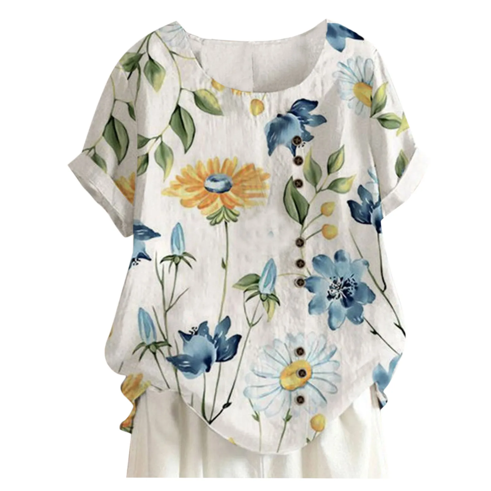 

Womens White Long Sleeve Shirt Loose Fit Shirt Women Short Sleeve Womens Cotton Linen T Shirt Top Loose Fit Casual Fit Pack