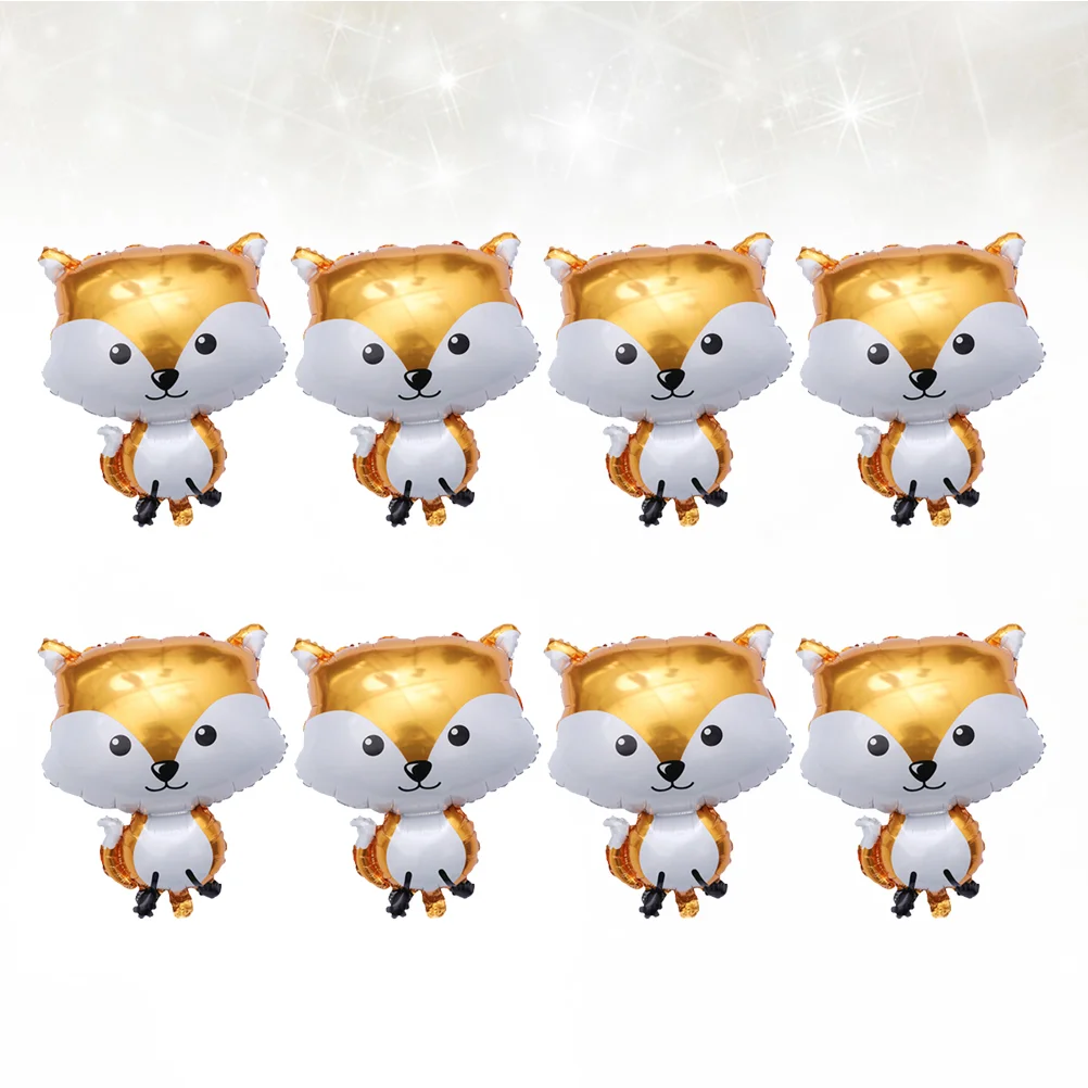 

Balloons Animal Foil Balloon Party Birthday Animals Aluminum Cartoon Helium Fox Woodland Decorations Head Kids Theme Jungle