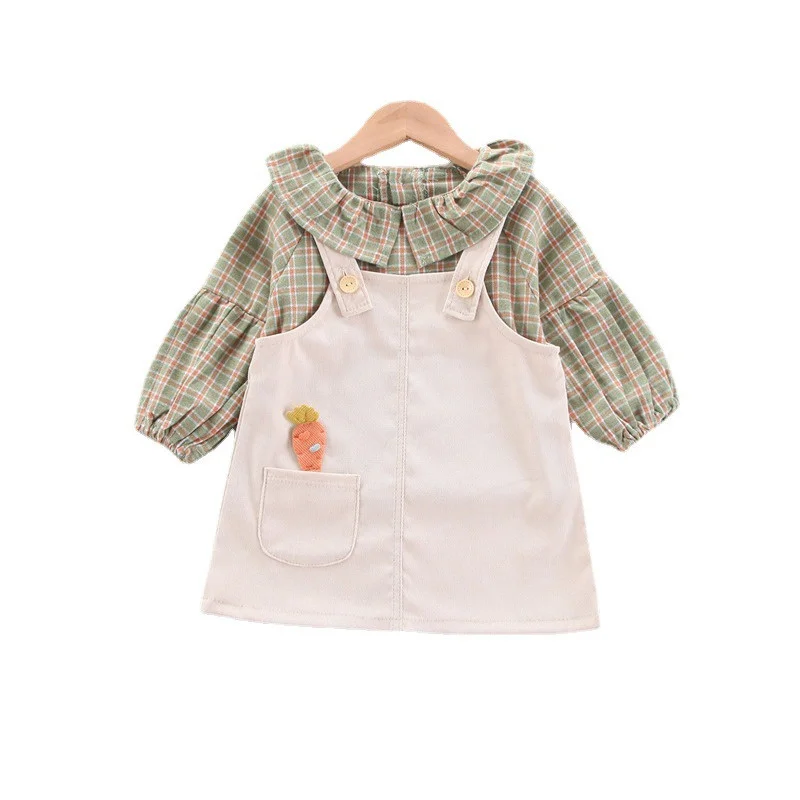 

New Autumn Kids Toddler Costume Spring Children Cotton Clothes Baby Girls Cartoon T Shirt Skirt 2Pcs/Sets Infant Cute Tracksuit