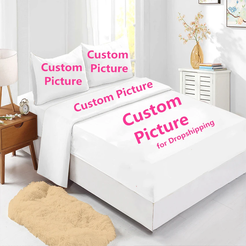 

Индивидуальный набор простыней с глубоким карманом из фотографий, персонализированный набор простыней, индивидуальная «сделай сам» 1 прос...