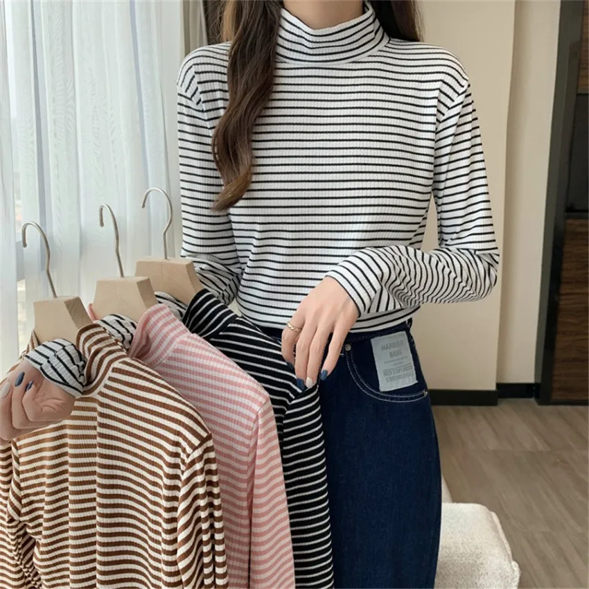 

Женская однотонная хлопковая футболка с длинным рукавом, корейская мода, дизайнерские топы на шнуровке сбоку, универсальное нижнее белье