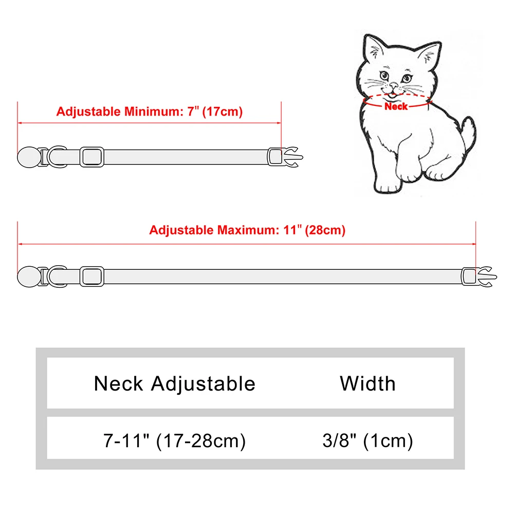 Personalized Printed Cat Collar Adjustable Kitten Puppy Collars With Free Engraved ID Nameplate Bell Anti-lost Cats Collars images - 6