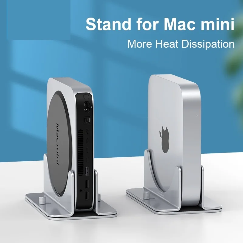 

NEW Vertical Stand for Mac Mini Aluminum Alloy Laptop Desktop Stand Anti-Slip Adjustable Computer Holder for Apple MAC Mini