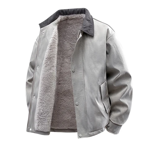 Мужские зимние куртки American Retro из полиэстера с флисовой подкладкой