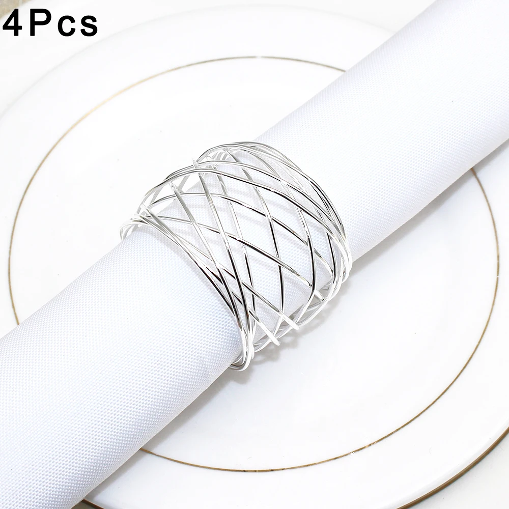 Металлические кольца для салфеток TNDVEE ERM01 золотые 2 шт./4 шт.